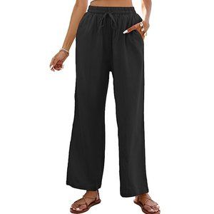 Women's Cotton Wide Leg Pants L *NWOT*